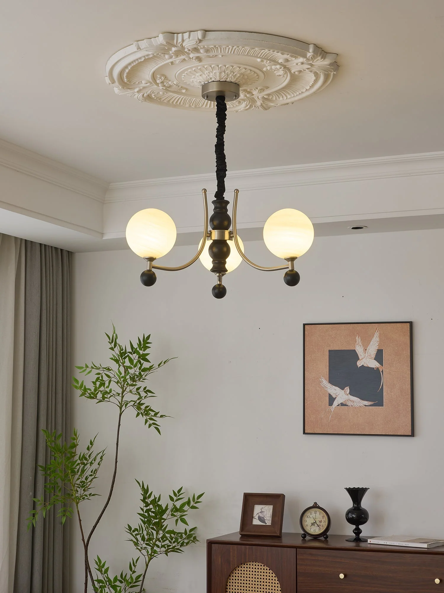 Serenus Traditional Sphere Wood Chandelier - Image 19