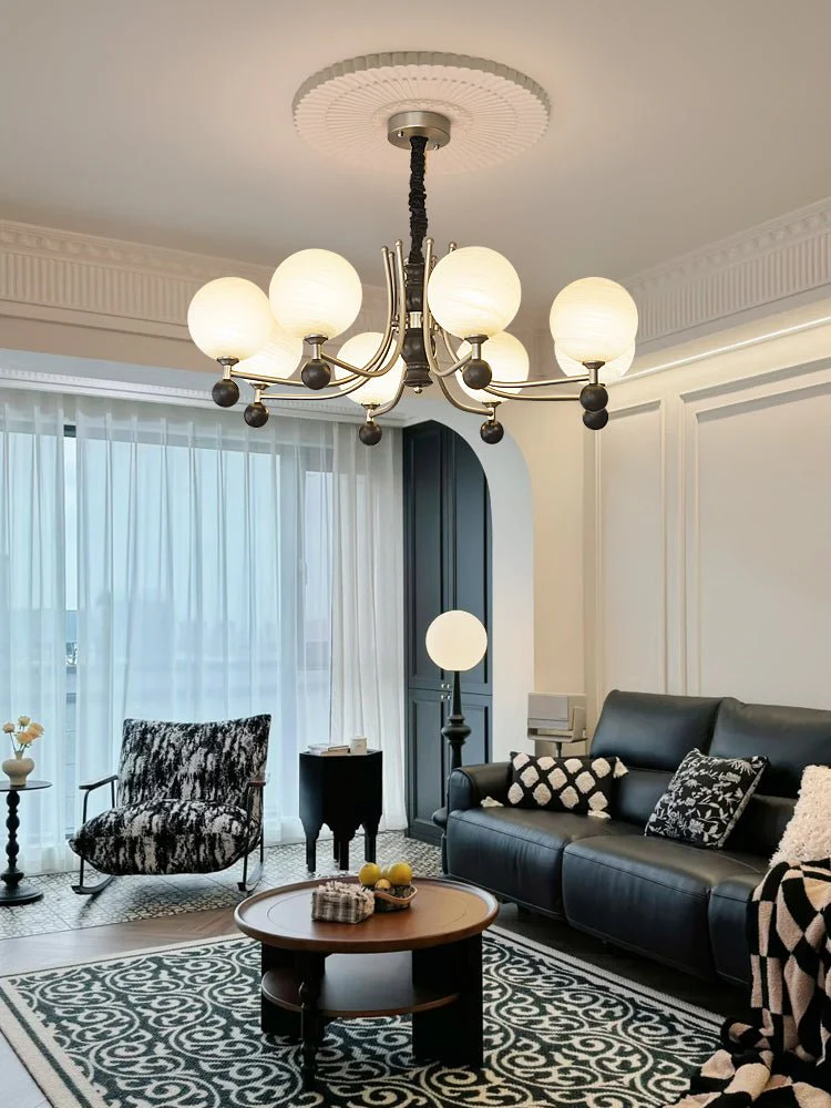 Serenus Traditional Sphere Wood Chandelier - Image 2