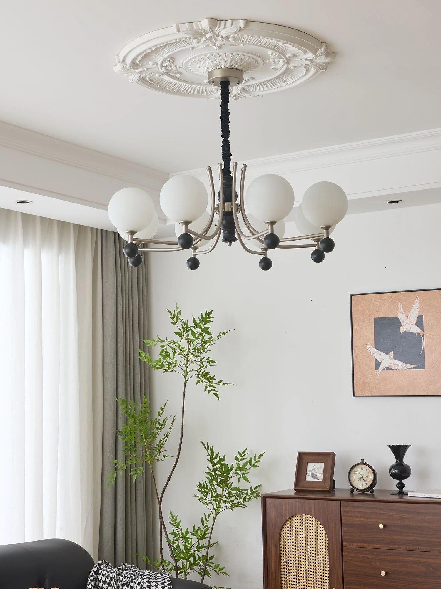 Serenus Traditional Sphere Wood Chandelier - Image 20