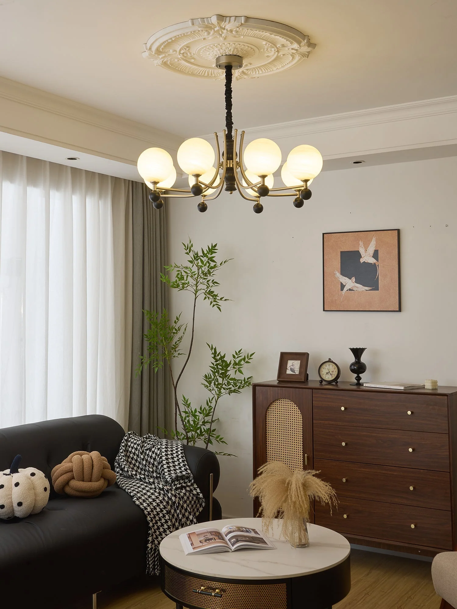 Serenus Traditional Sphere Wood Chandelier - Image 21