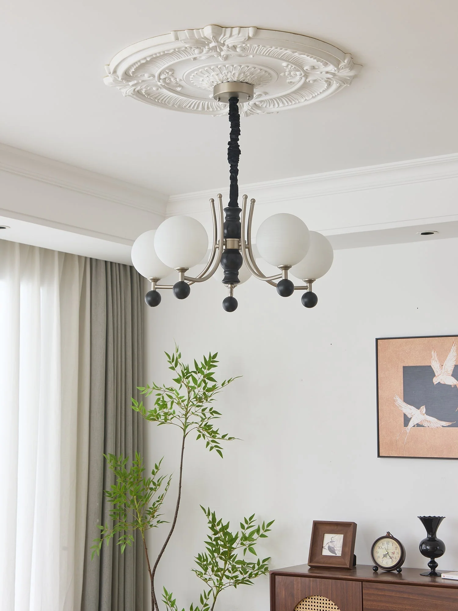 Serenus Traditional Sphere Wood Chandelier - Image 23
