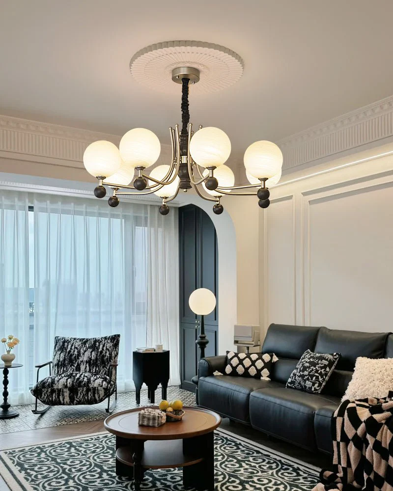 Serenus Traditional Sphere Wood Chandelier - Image 29