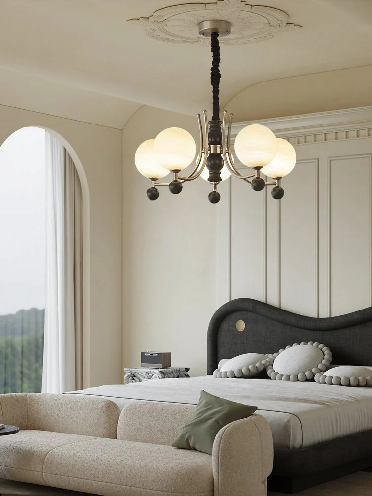 Serenus Traditional Sphere Wood Chandelier - Image 3