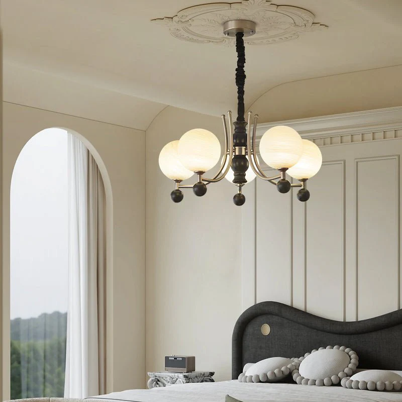 Serenus Traditional Sphere Wood Chandelier - Image 5