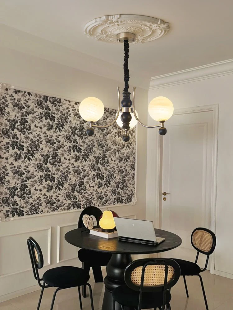 Serenus Traditional Sphere Wood Chandelier - Image 6