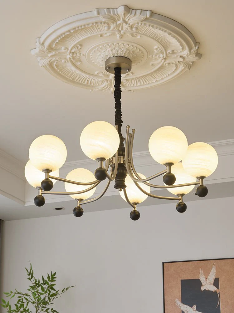Serenus Traditional Sphere Wood Chandelier - Image 7