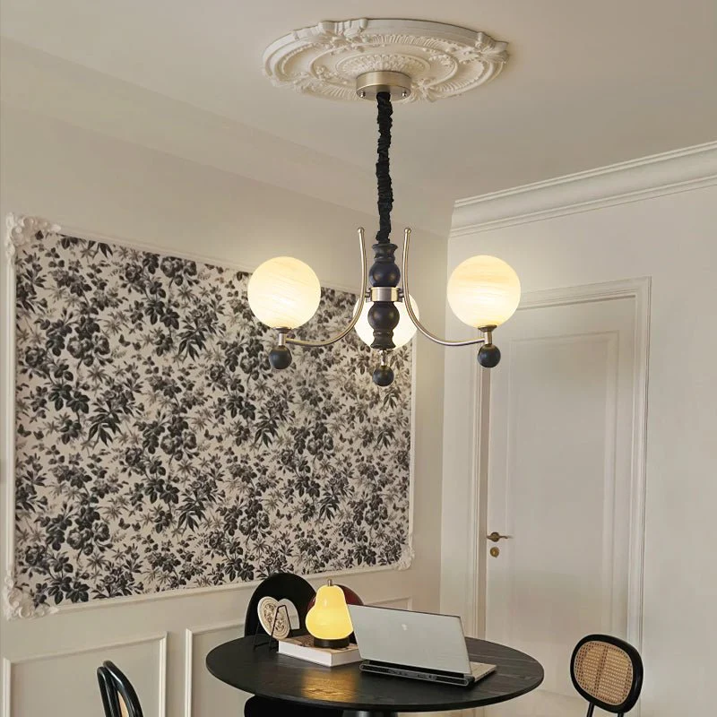 Serenus Traditional Sphere Wood Chandelier - Image 9