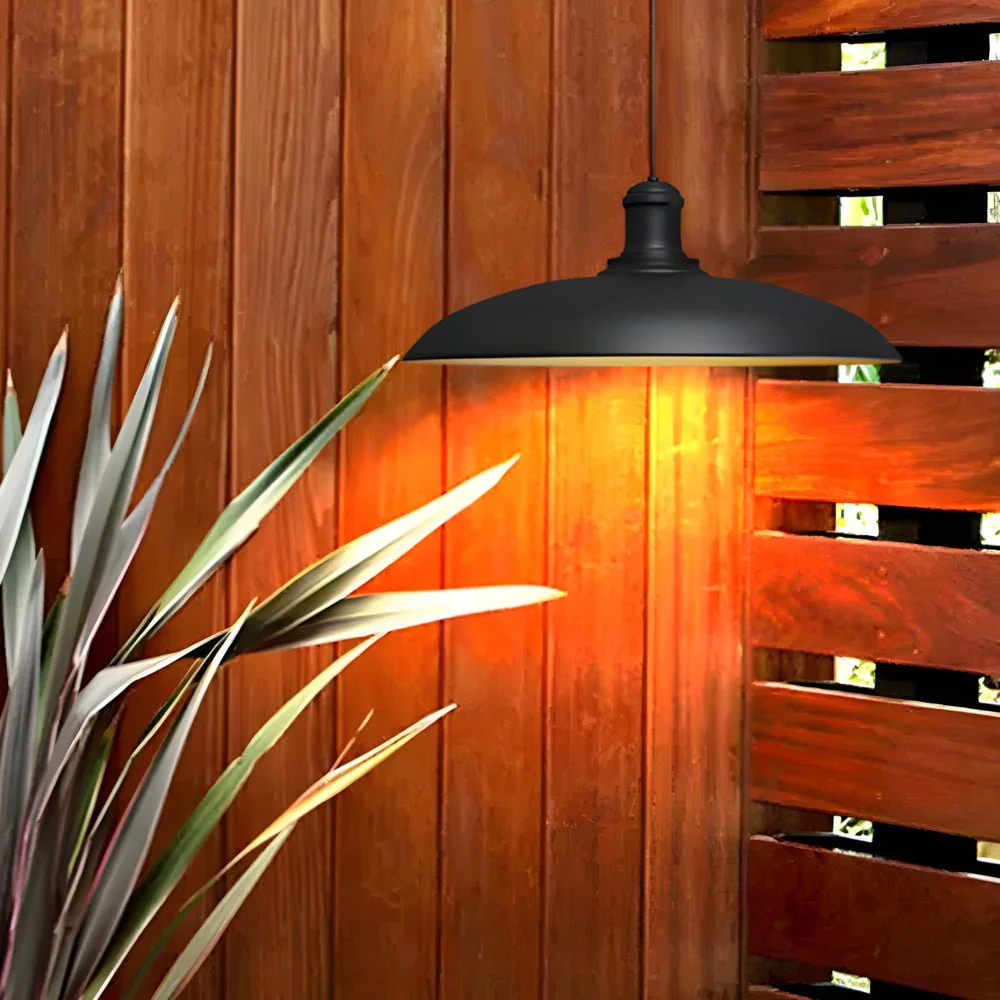 Shamus Classic Round Carbide Steel Outdoor Pendant Light