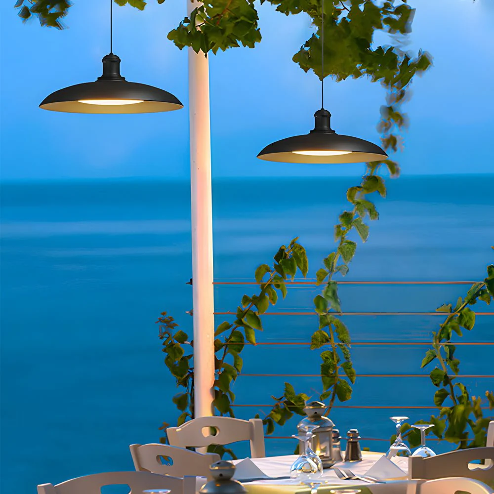 Shamus Classic Round Carbide Steel Outdoor Pendant Light - Image 2