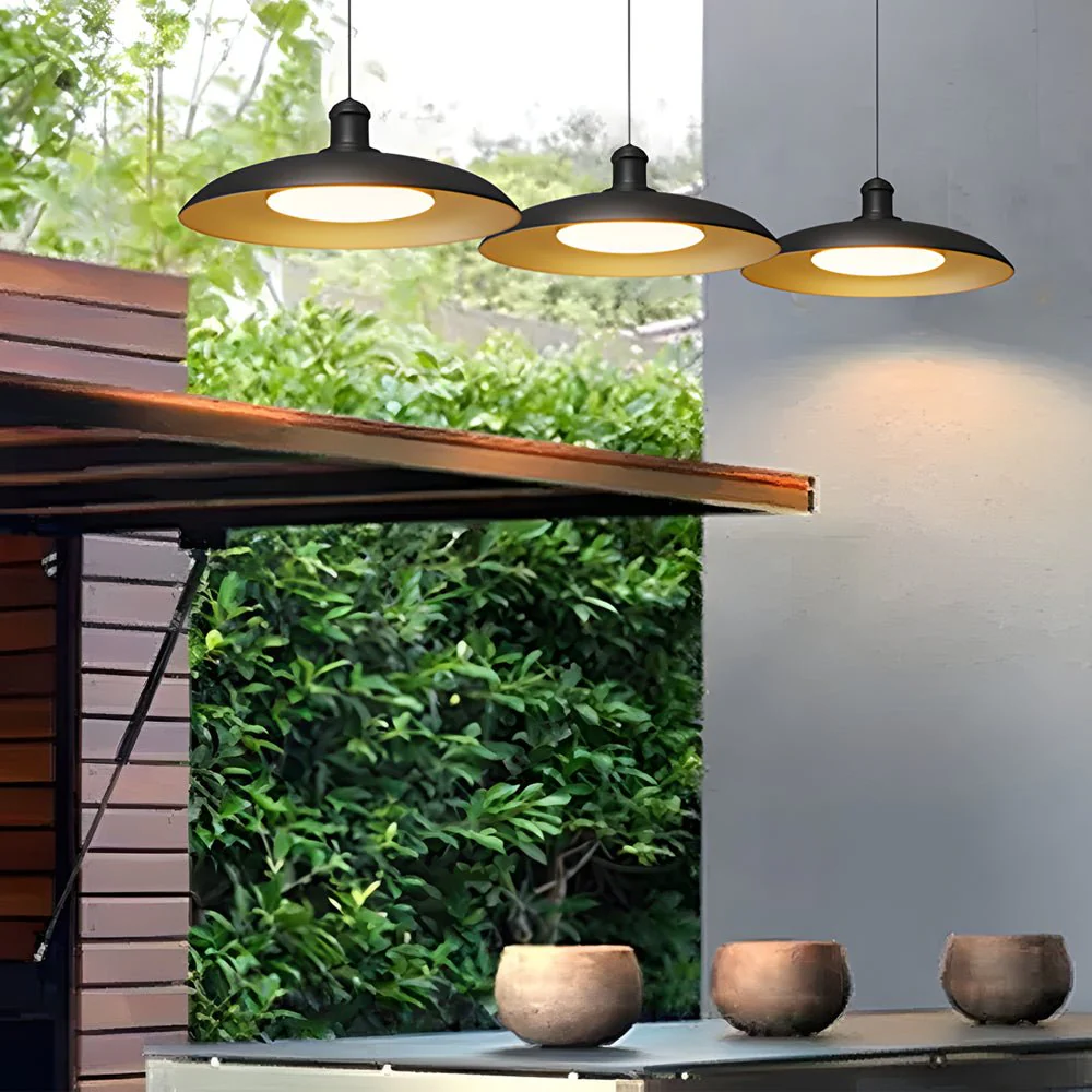 Shamus Classic Round Carbide Steel Outdoor Pendant Light - Image 3