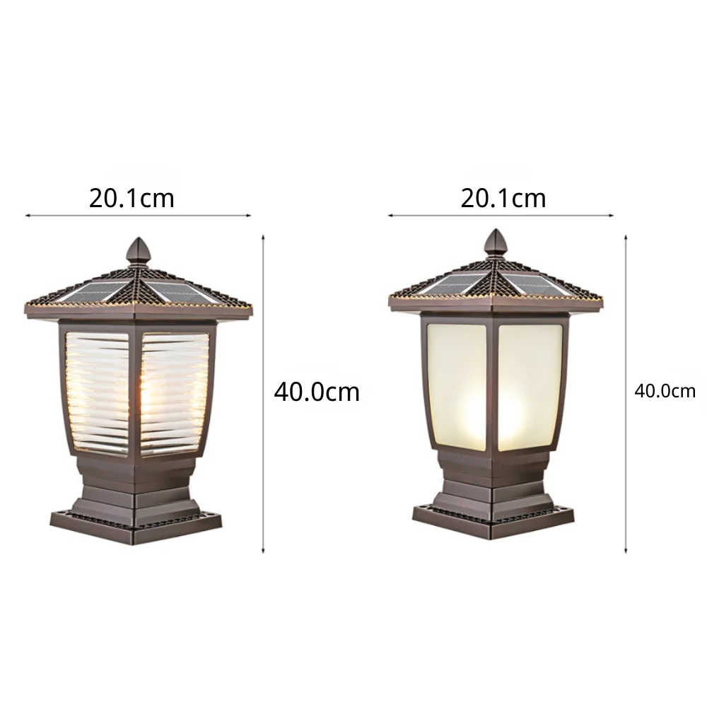 Shana Retro Modern Solar Glass Outdoor Fence Post Lights - Image 8