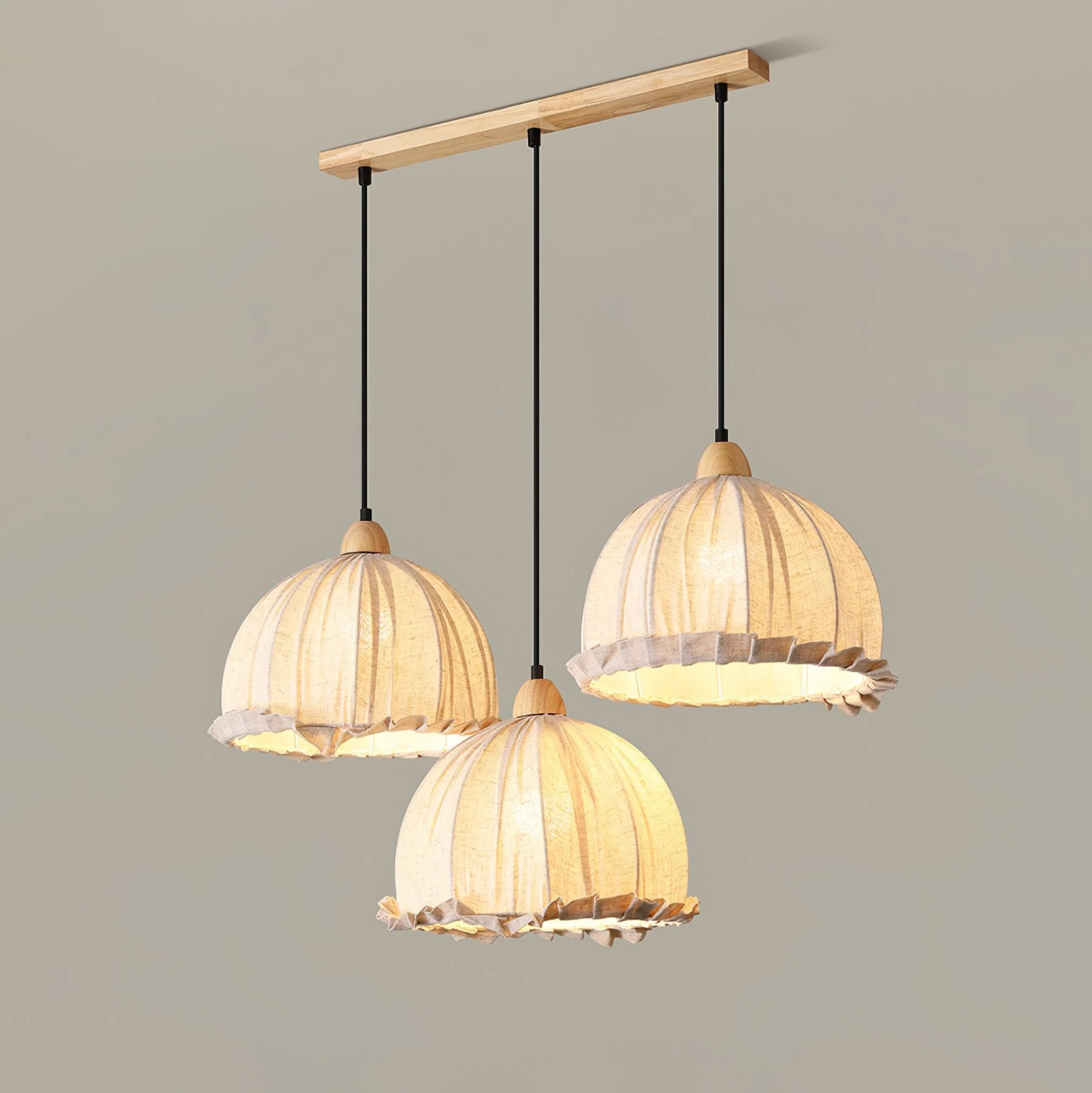 Shell Minimalist Wood Pendant Lamp - Image 10