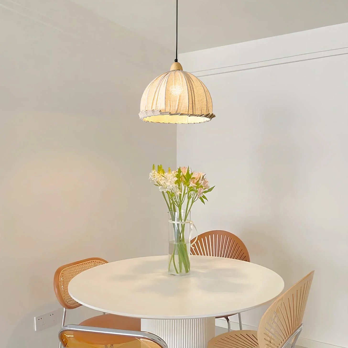 Shell Minimalist Wood Pendant Lamp - Image 19