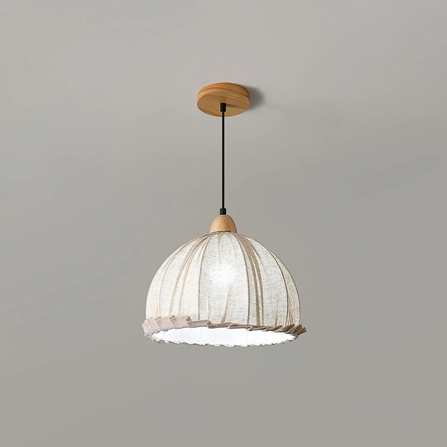 Shell Minimalist Wood Pendant Lamp - Image 2