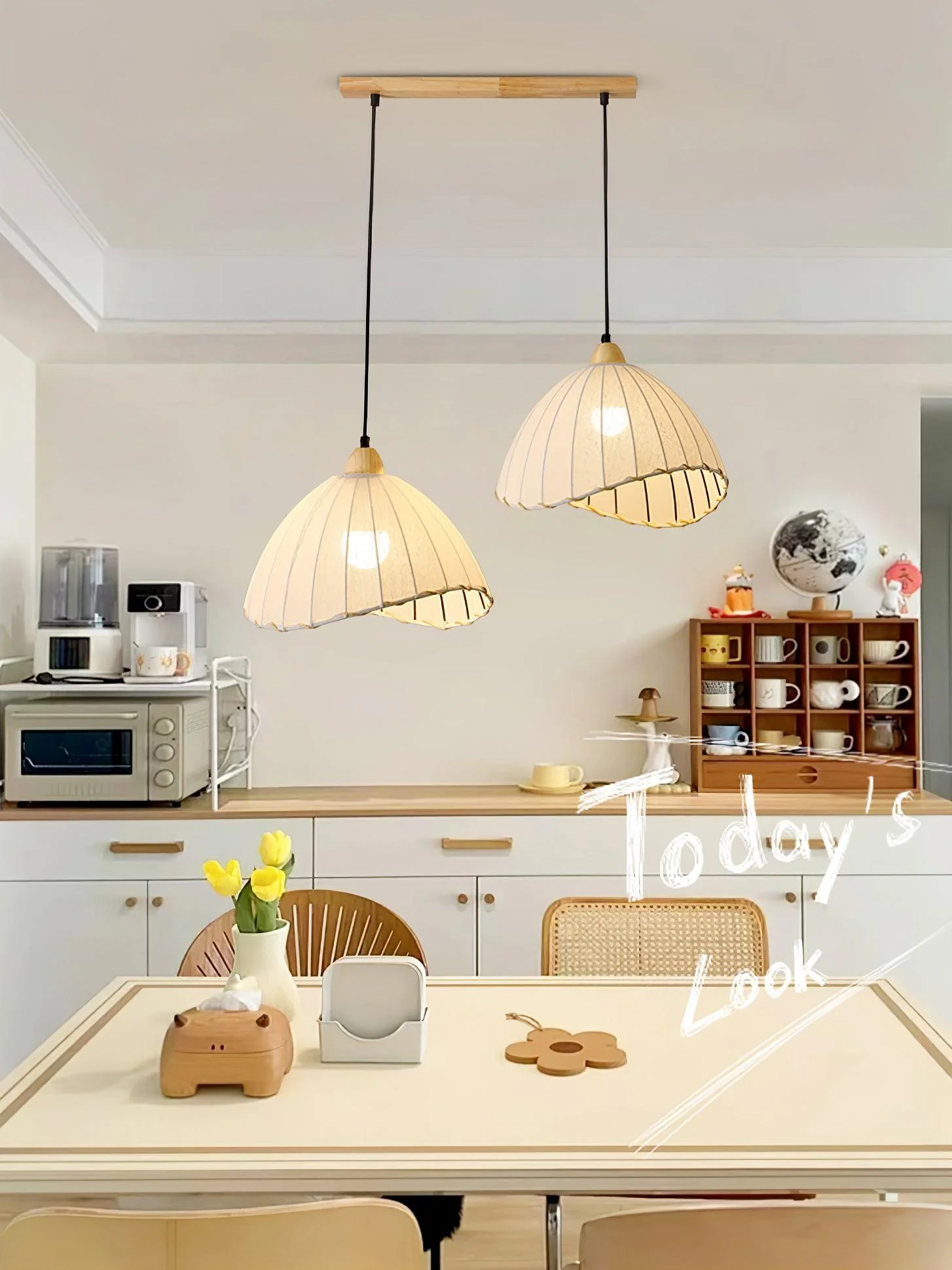 Shell Minimalist Wood Pendant Lamp - Image 21