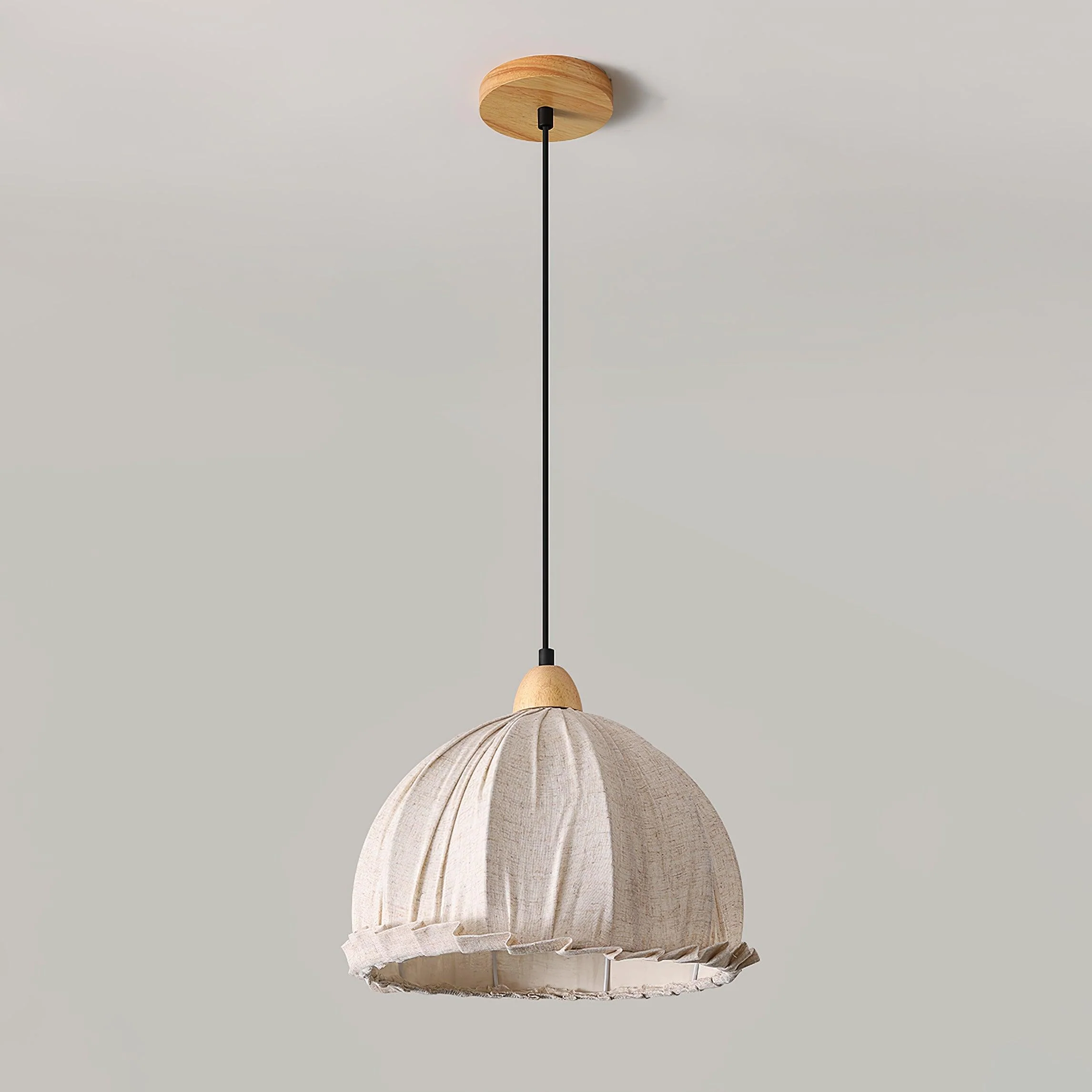 Shell Minimalist Wood Pendant Lamp - Image 3