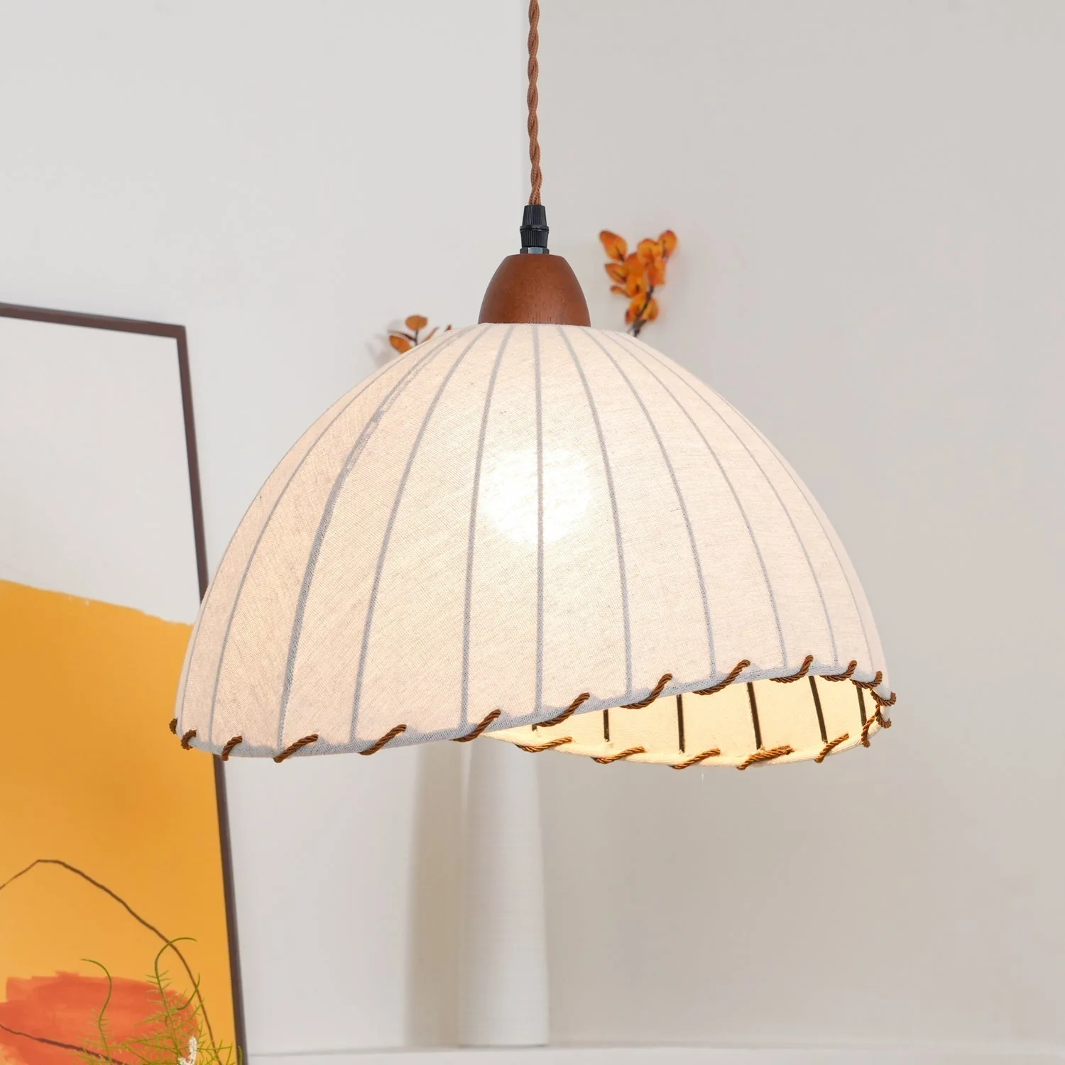 Shell Minimalist Wood Pendant Lamp - Image 31
