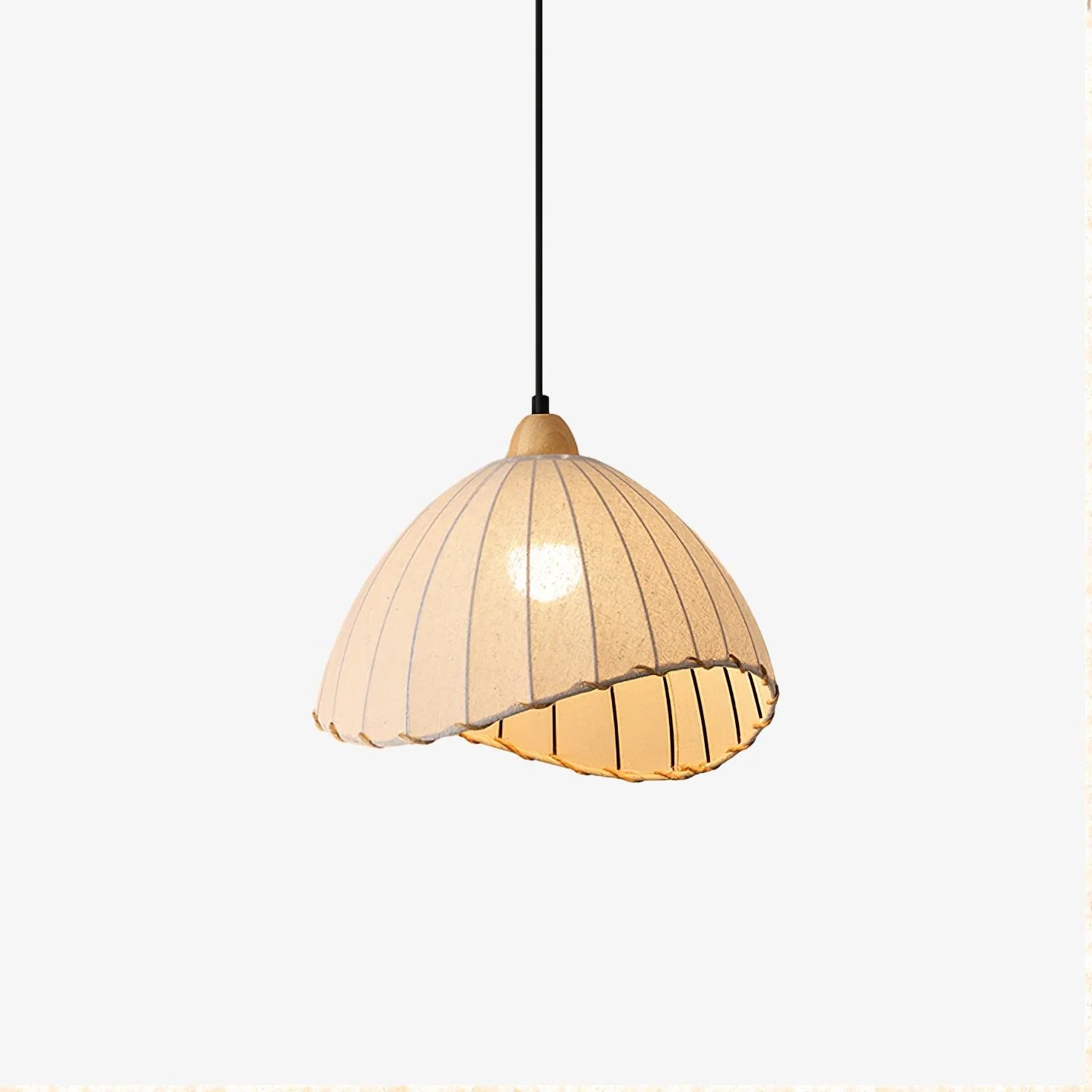 Shell Minimalist Wood Pendant Lamp - Image 33