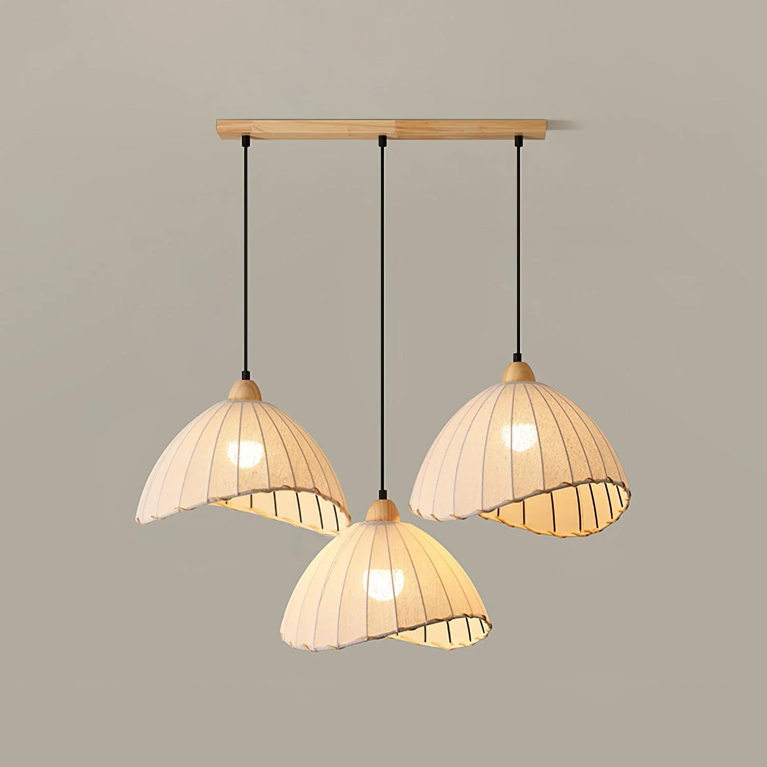 Shell Minimalist Wood Pendant Lamp - Image 39