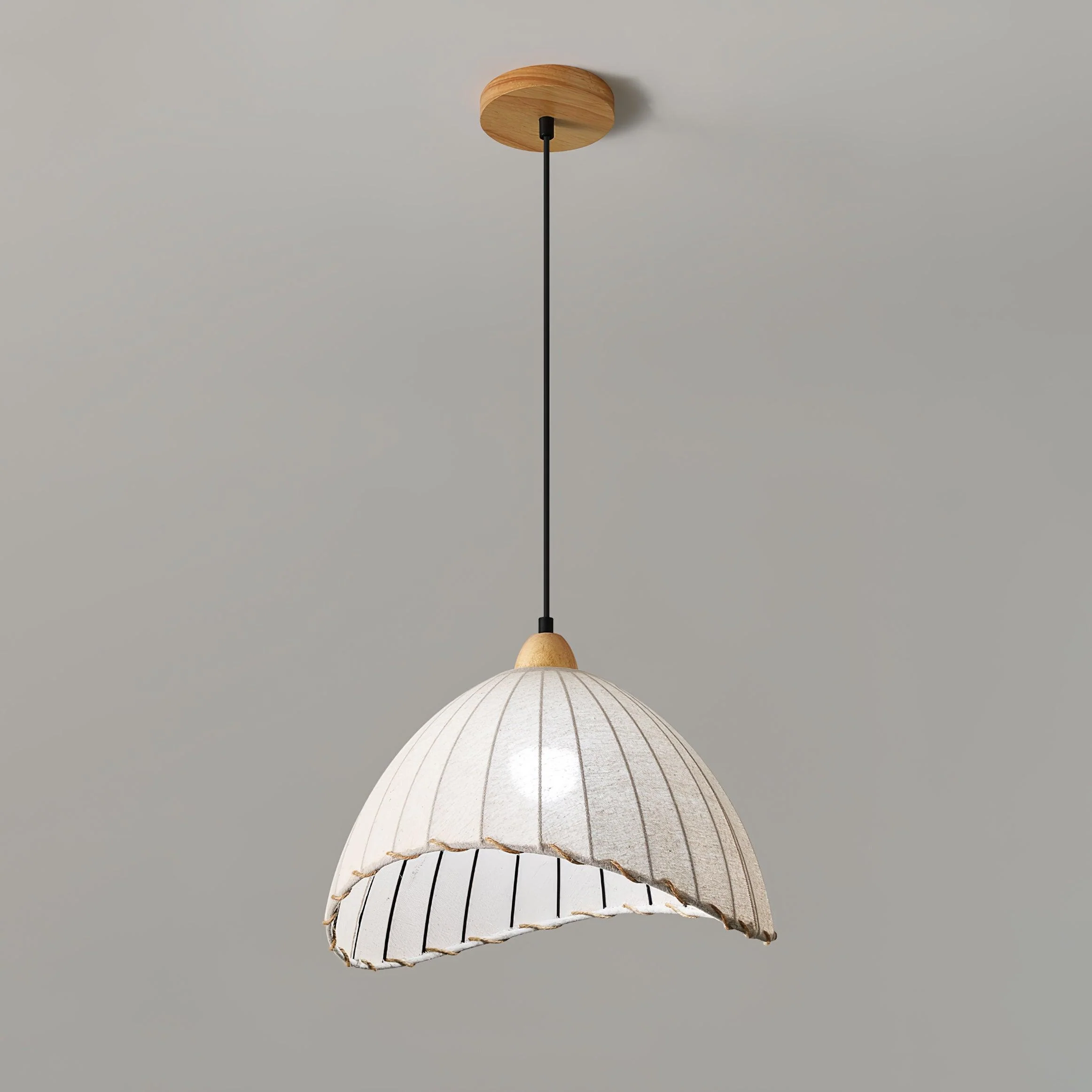 Shell Minimalist Wood Pendant Lamp - Image 49