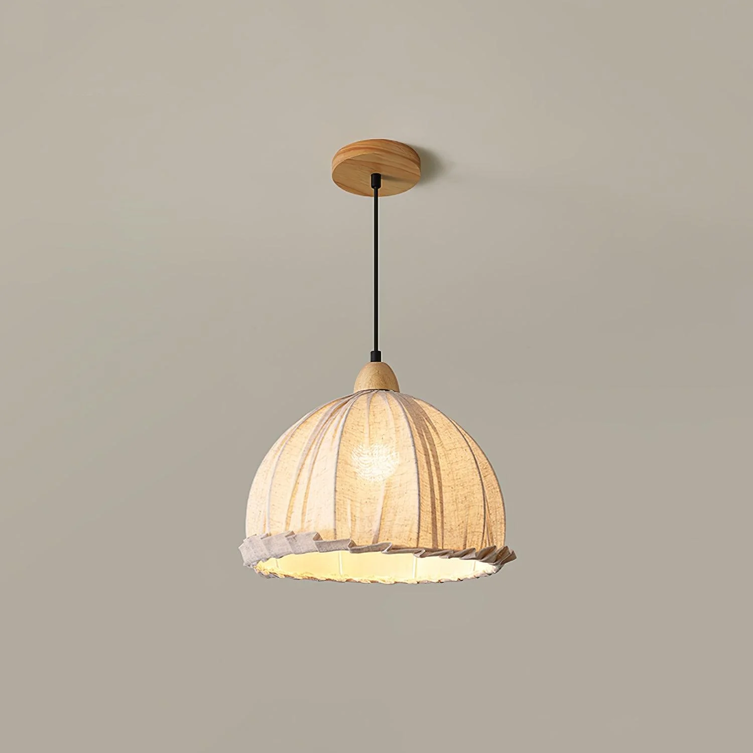 Shell Minimalist Wood Pendant Lamp - Image 7