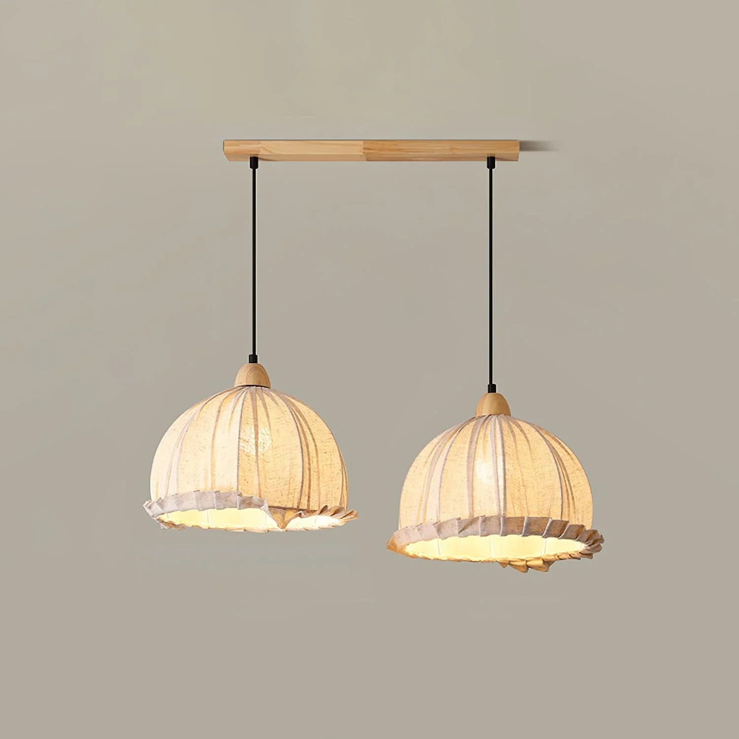 Shell Minimalist Wood Pendant Lamp - Image 8