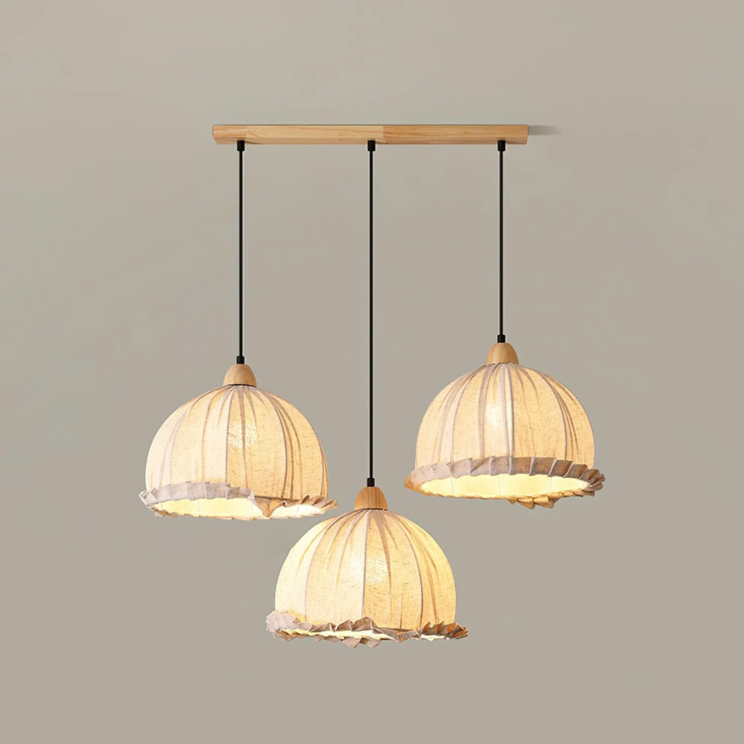 Shell Minimalist Wood Pendant Lamp - Image 9
