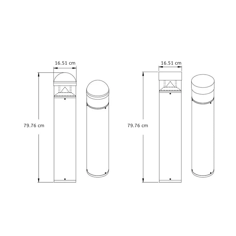 Sherard Bollard Minimalist Nordic Outdoor Pathway Lights - Image 2