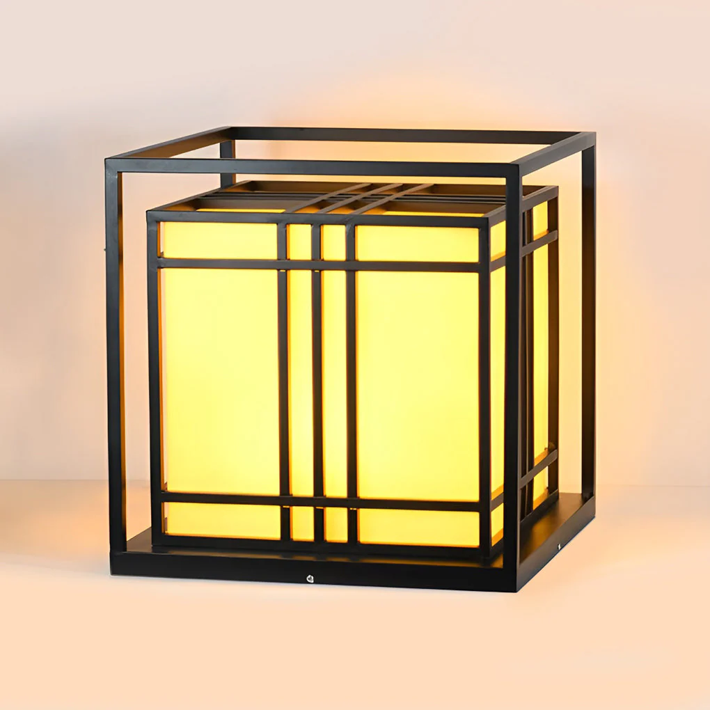 Sherman Retro LED Modern Marble Outdoor Post Caps Lights - Image 10