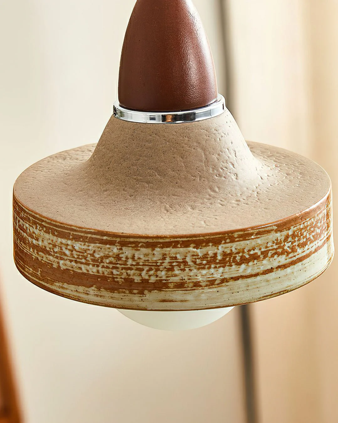 Sierra Premium Nordic Art Ceramics Wood Pendant Lamp - Image 11