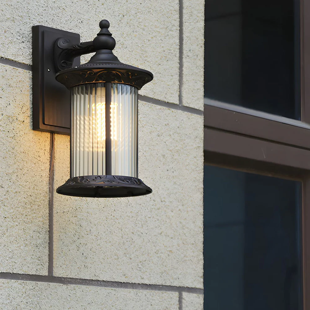 Silas Coffee Gold Vintage Outdoor Wall Lights - Image 3