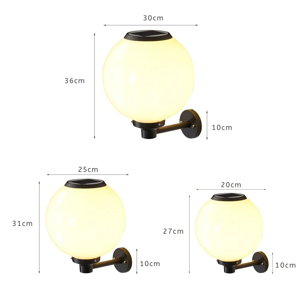 Silver Round LED Modern Outdoor Wall Lamp - Image 3