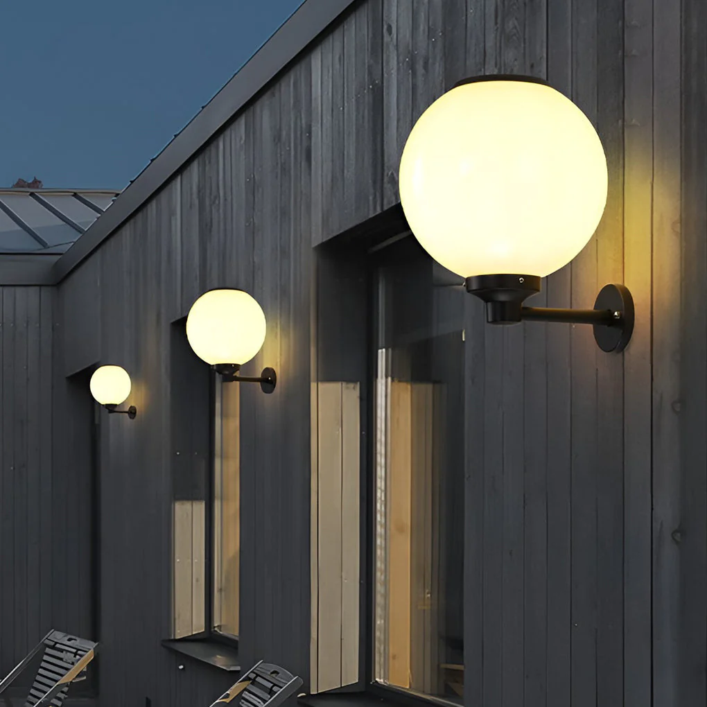 Silver Round LED Modern Outdoor Wall Lamp - Image 7