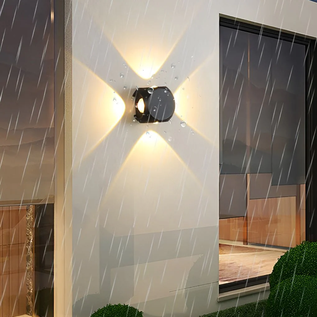Silvery Modern Minimalist Outdoor Sconce Wall Lamp - Image 12