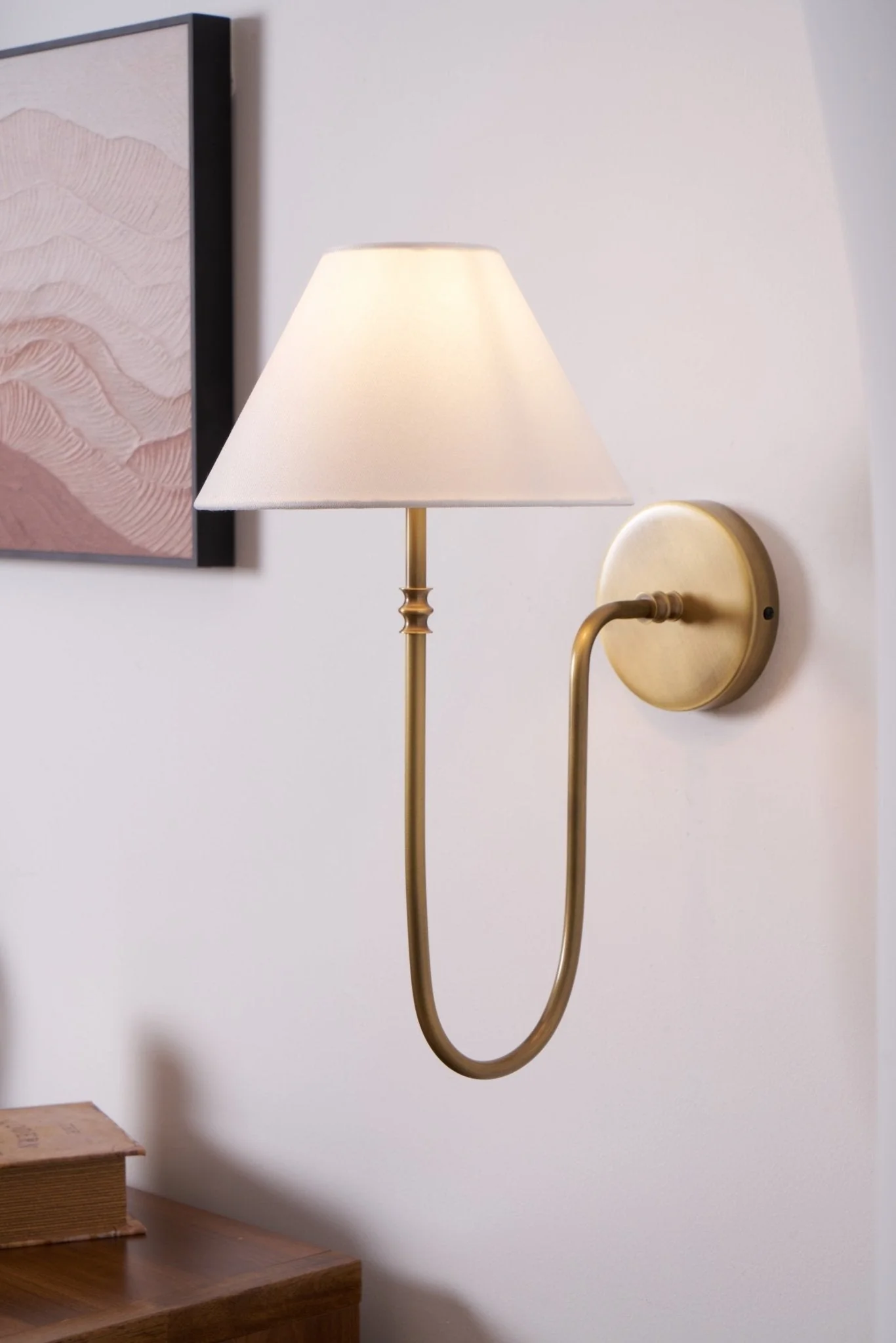 Silvery Vintage Industrial Fabric Wall Light - Image 11