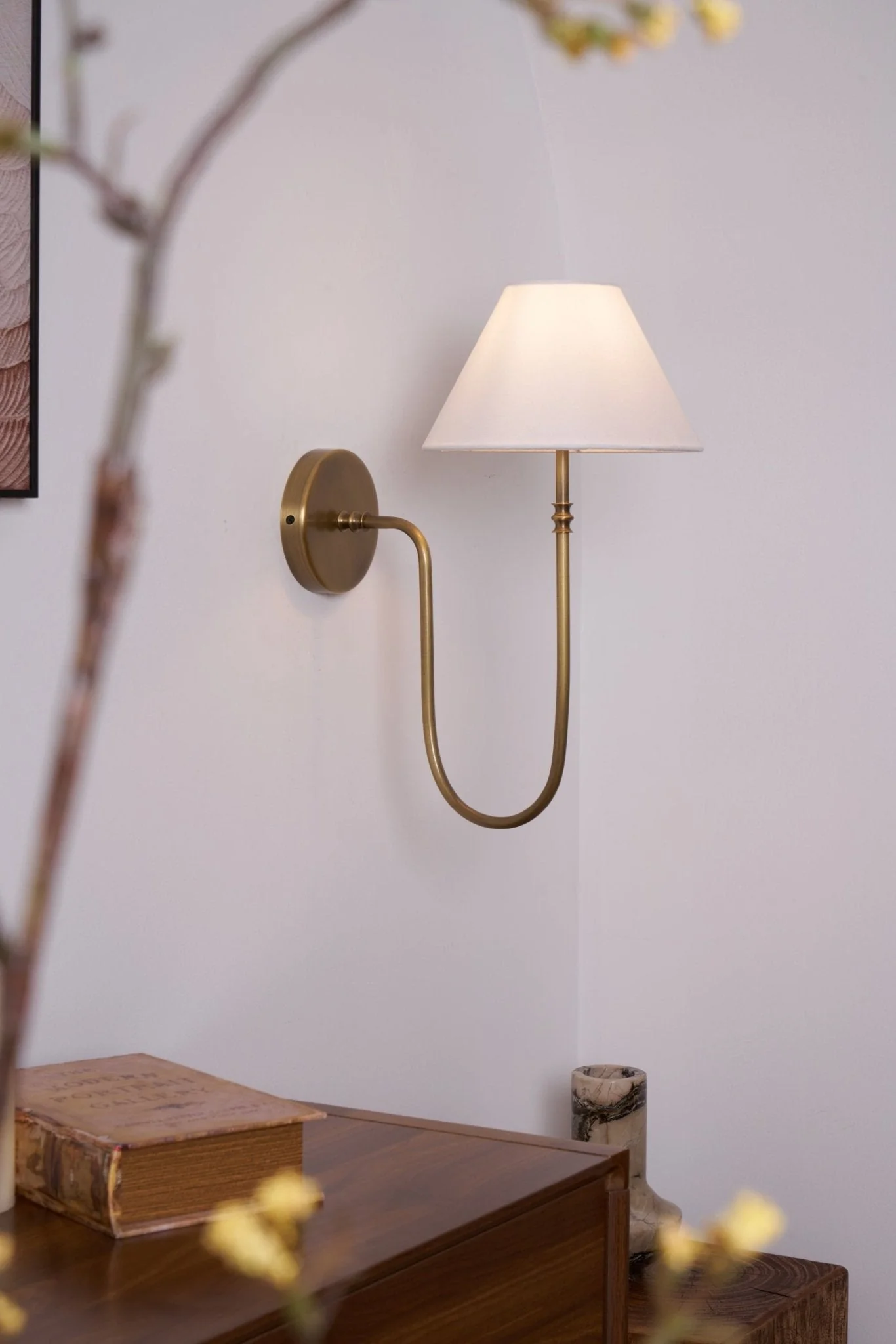 Silvery Vintage Industrial Fabric Wall Light - Image 13