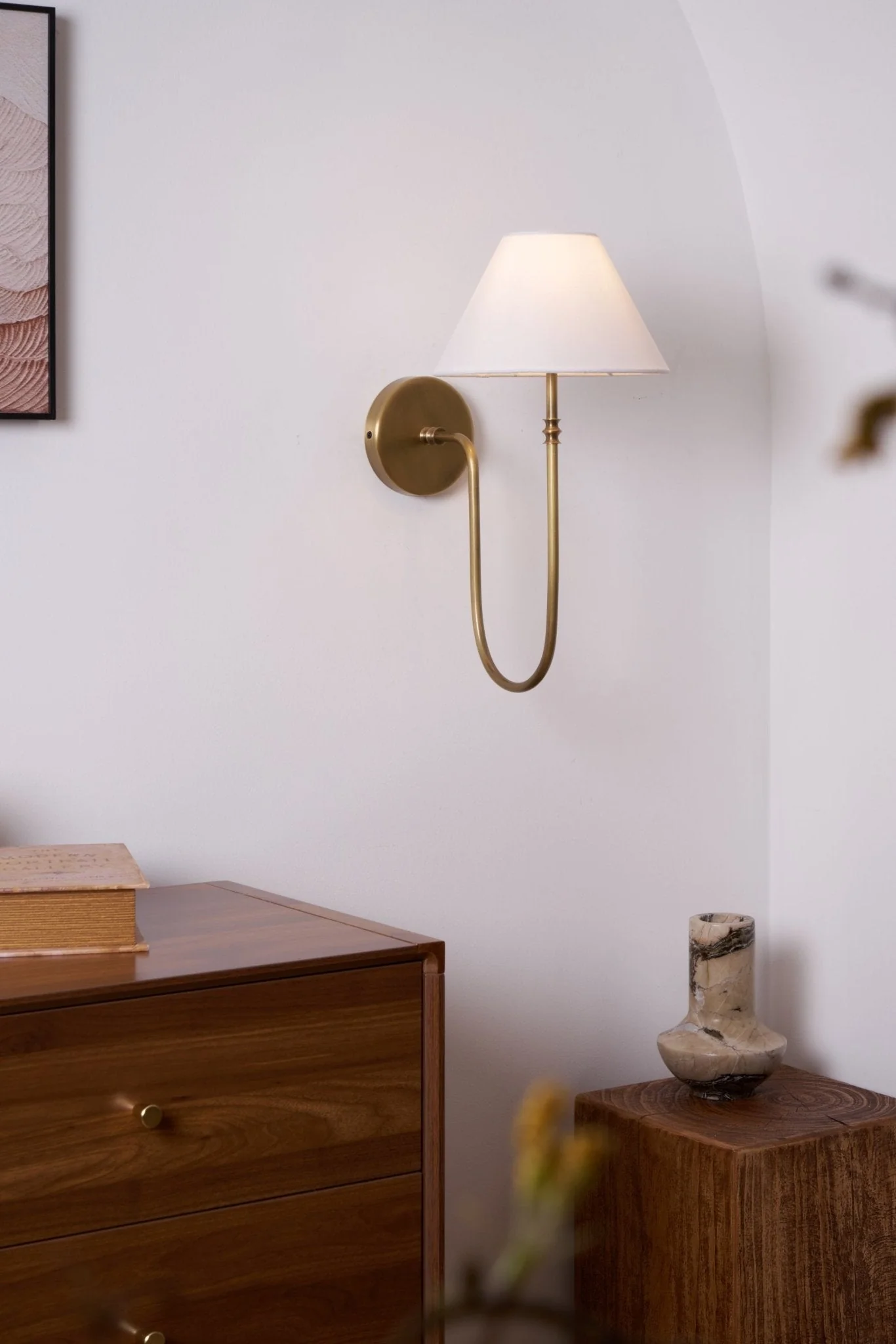 Silvery Vintage Industrial Fabric Wall Light - Image 15