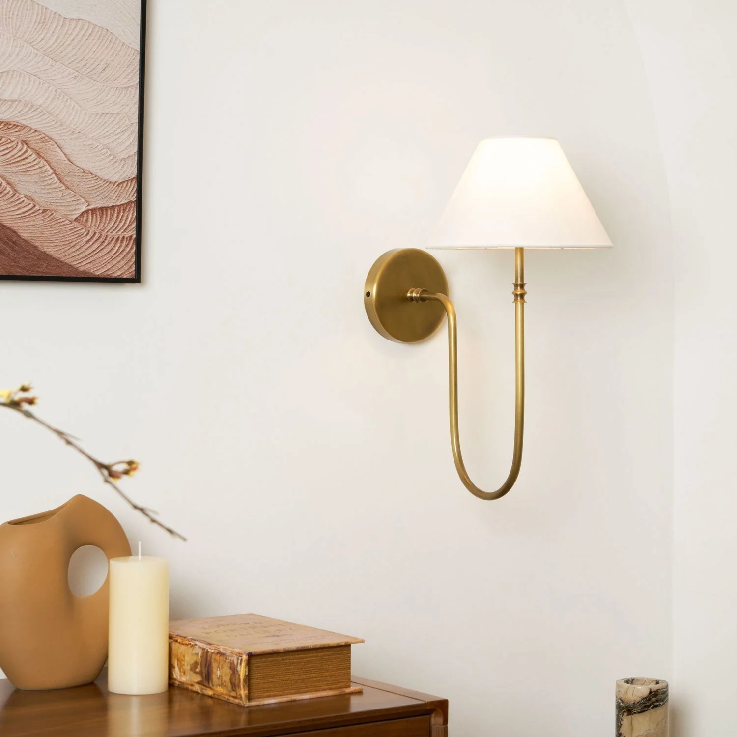 Silvery Vintage Industrial Fabric Wall Light - Image 28