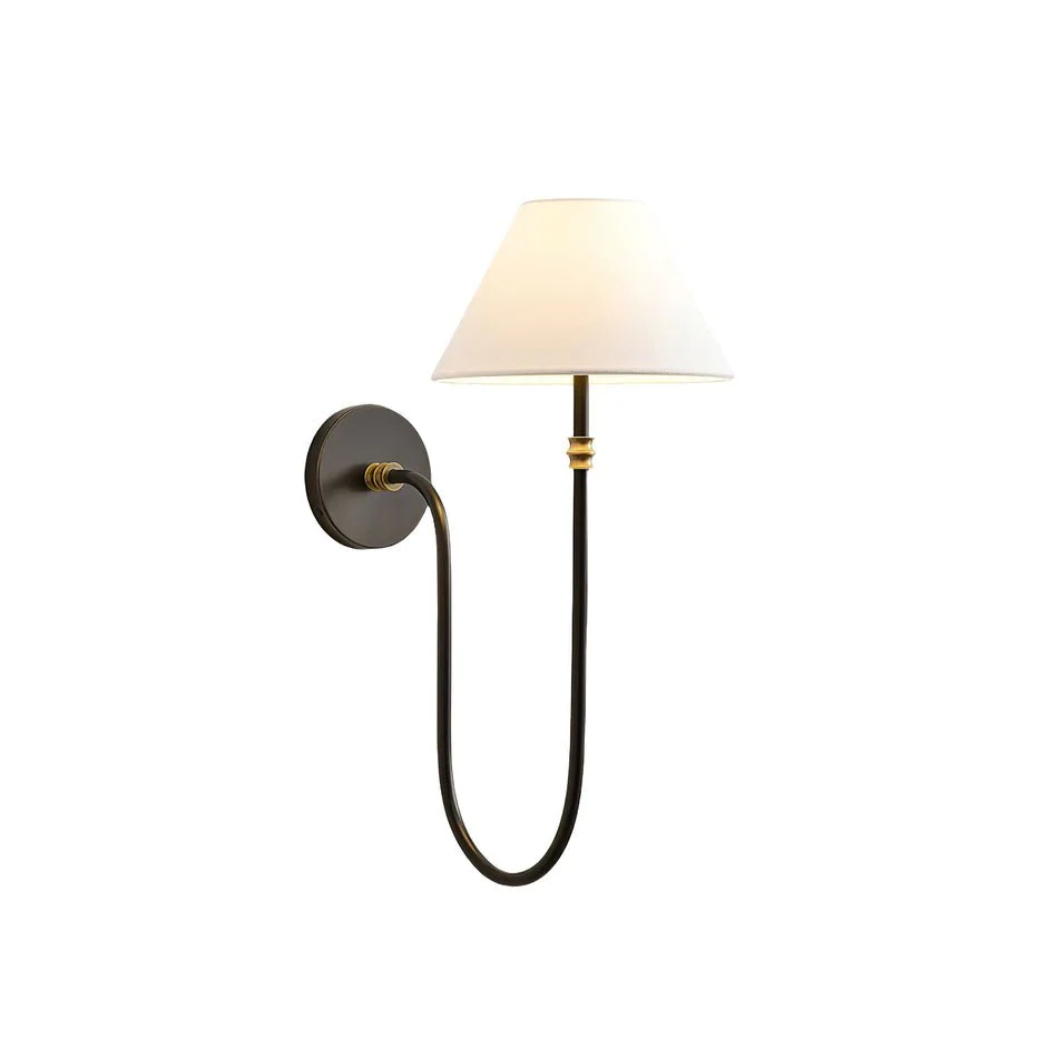 Silvery Vintage Industrial Fabric Wall Light - Image 47
