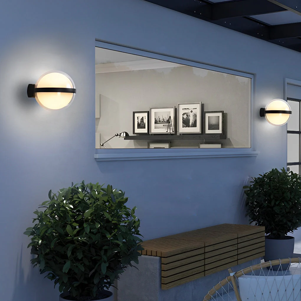 Sirea Creative Round LED Outdoor Wall Lamp - Image 2