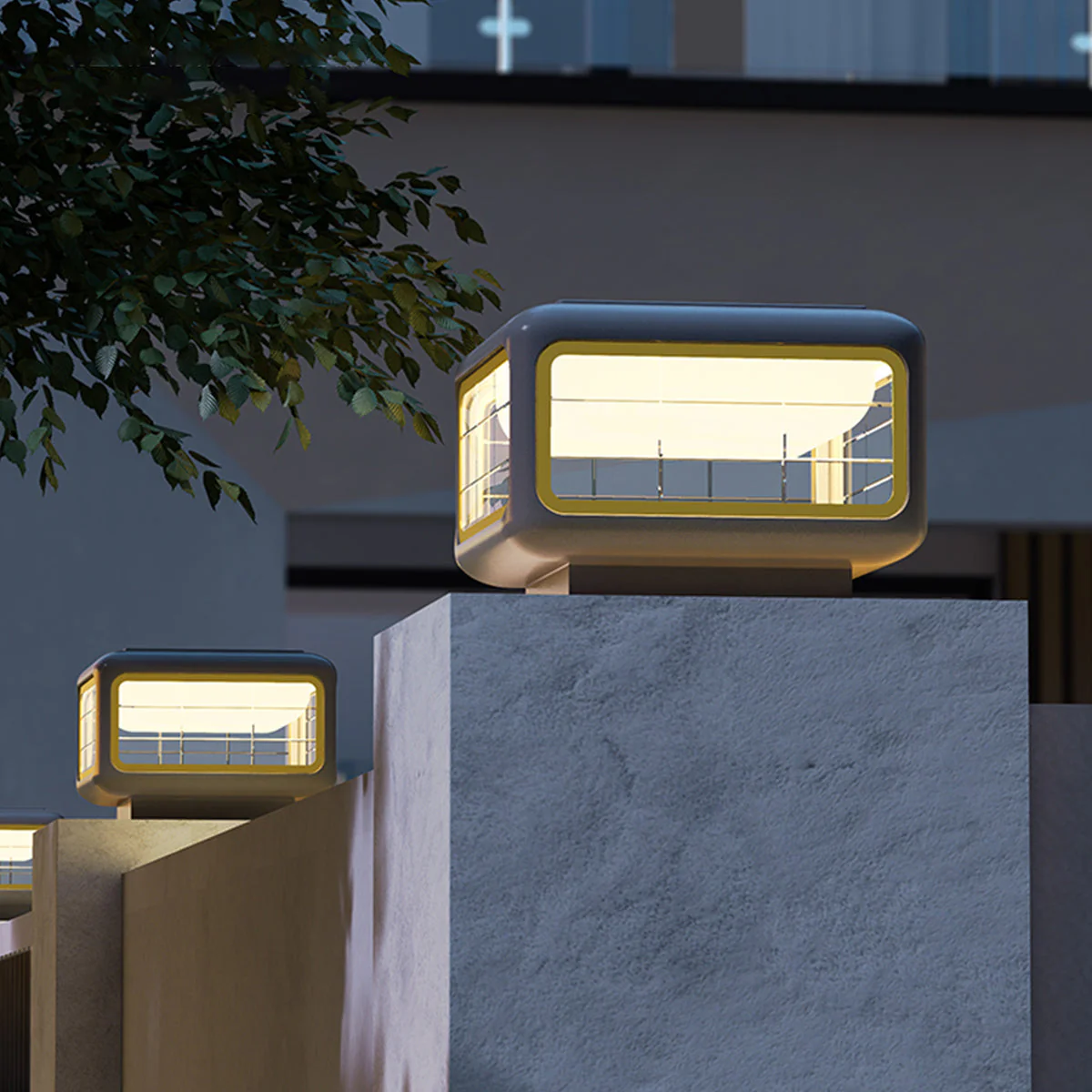 Sirena Modern Minimalist Steel Outdoor Pillar Light - Image 8