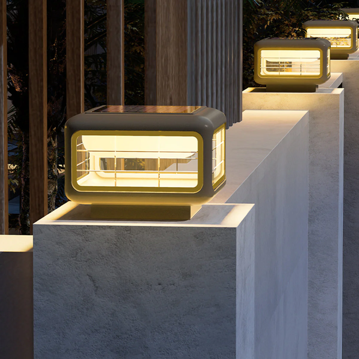 Sirena Modern Minimalist Steel Outdoor Pillar Light - Image 9