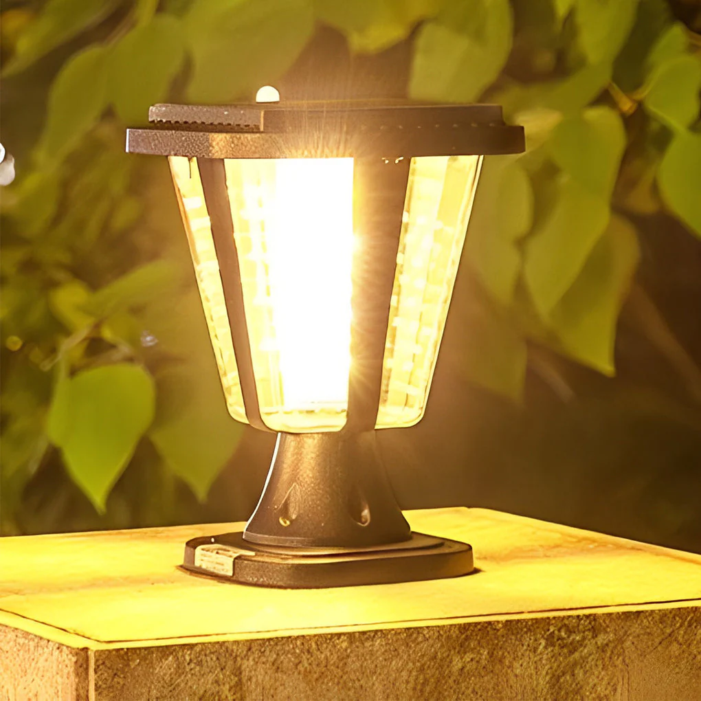 Smll LED Motion Sensor Modern Outdoor Post Caps Lights