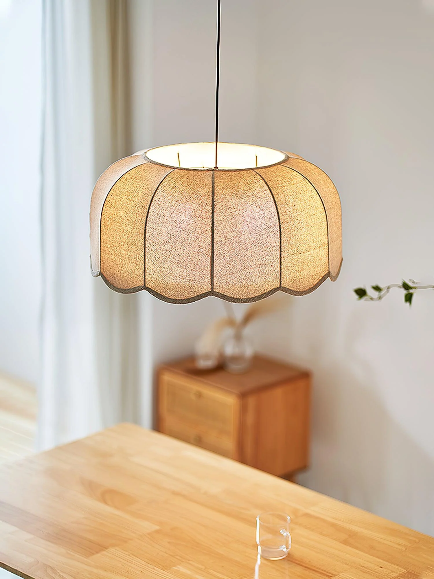 Solacen Fabric Rustic Pendant Lamp - Image 17