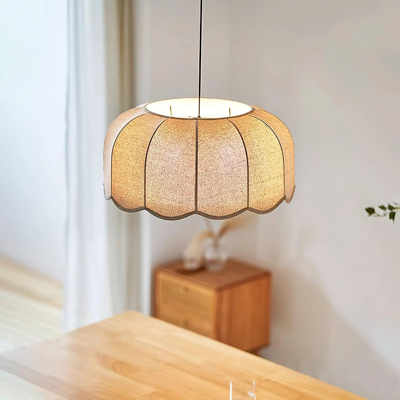 Solacen Fabric Rustic Pendant Lamp - Image 18