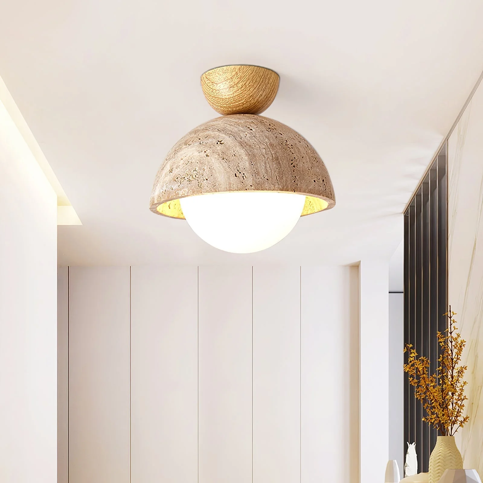 Solana Travertine Ceiling Light - Image 4