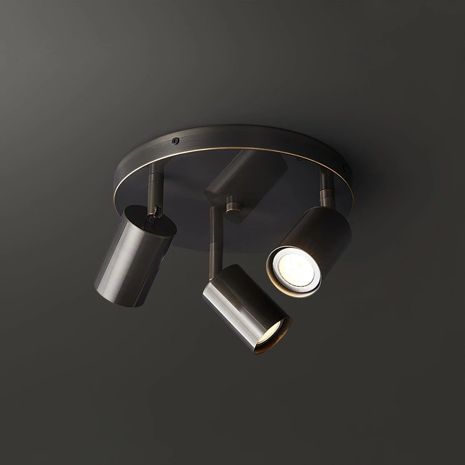 Solara Ceiling Lamp Brass Cylinder Adjustable Contemporary - Image 13