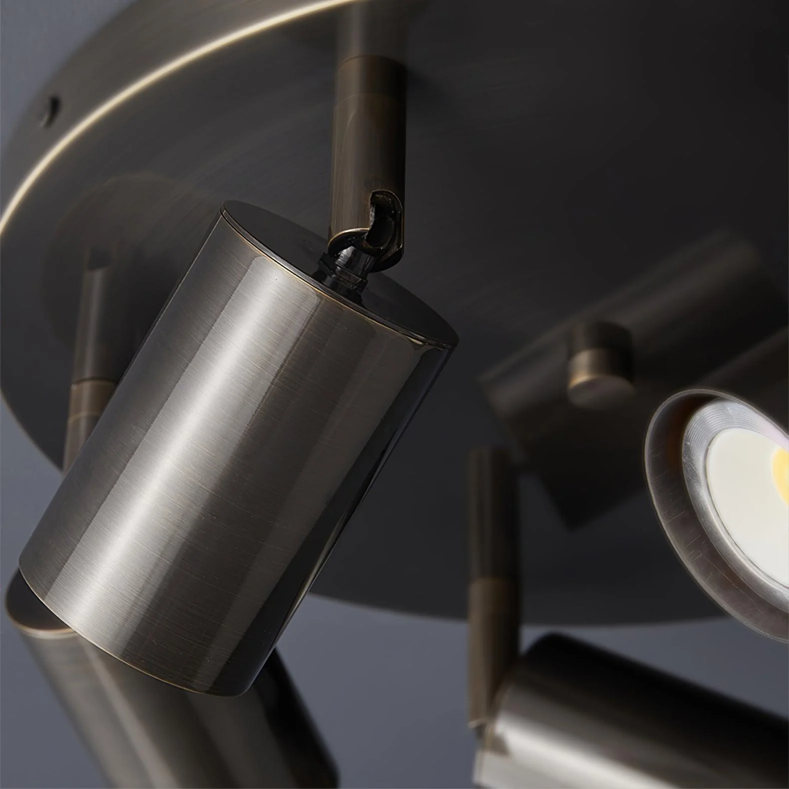 Solara Ceiling Lamp Brass Cylinder Adjustable Contemporary - Image 22