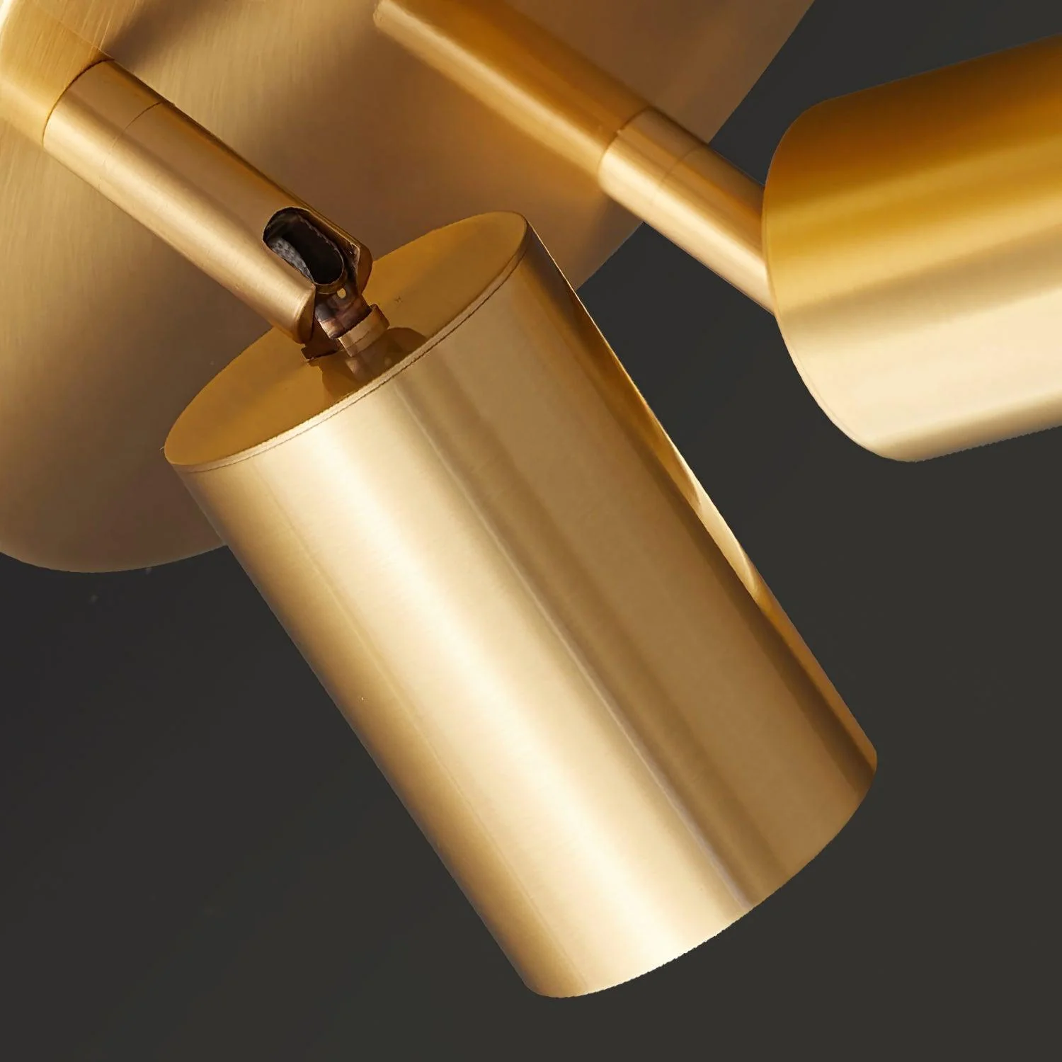 Solara Ceiling Lamp Brass Cylinder Adjustable Contemporary - Image 23