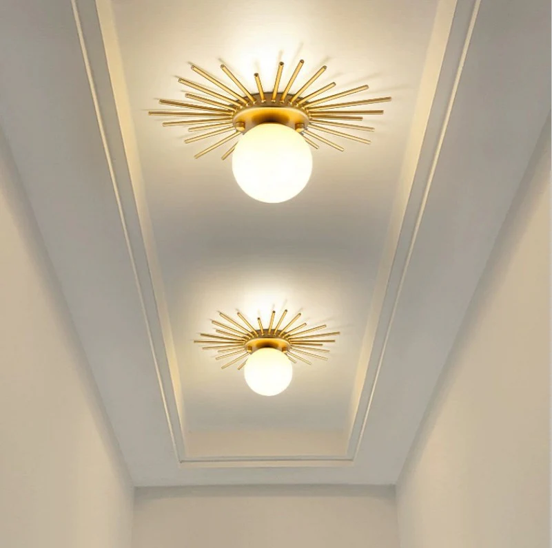 Solara Ceiling Lamp Brass Starburst Glam Modern - Image 6